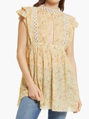 Free People Flora Eva Cotton Tunic Size Large